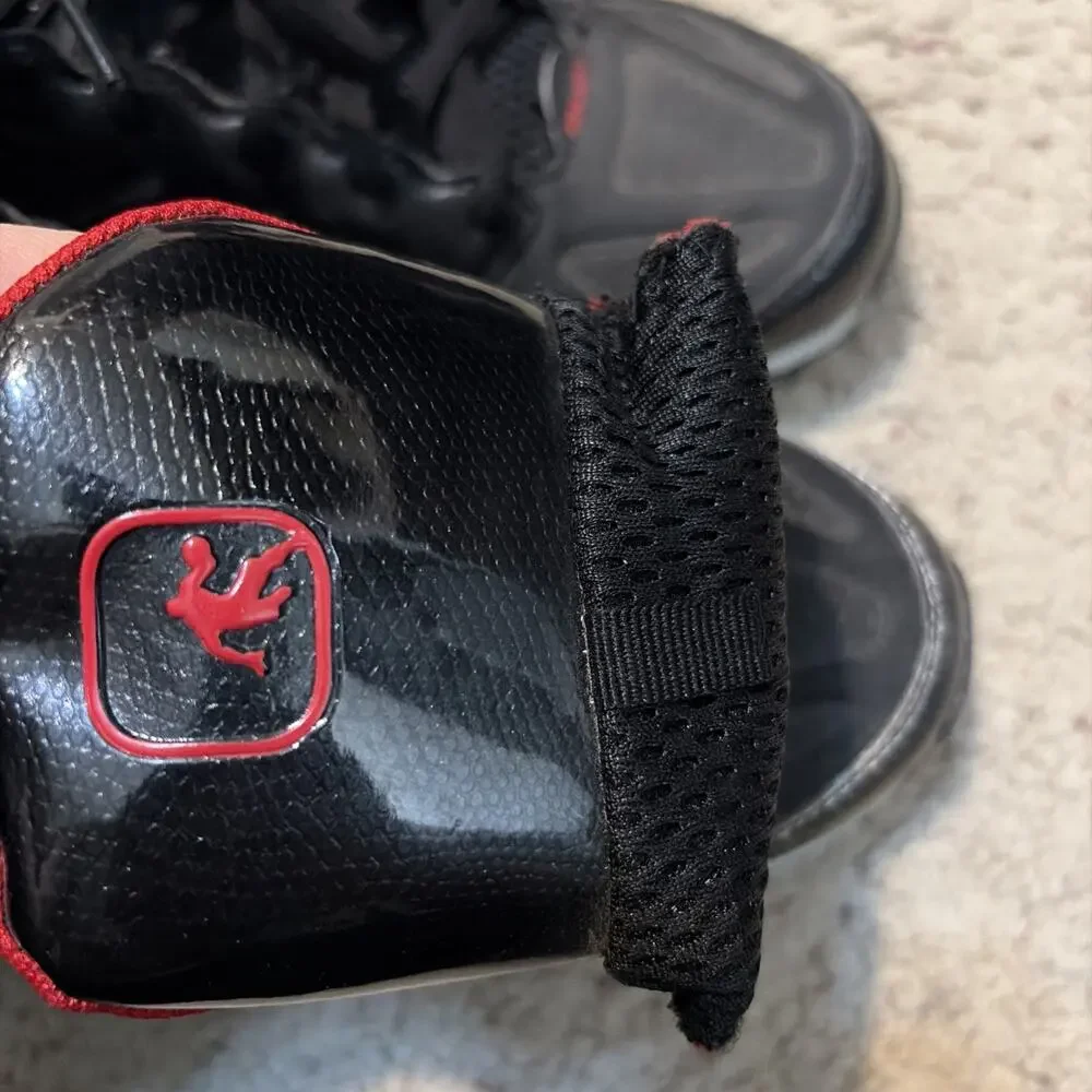 AND1 Men's Basketball High Top Black Red Trim Athletic Sneakers Shoes (10) Rare